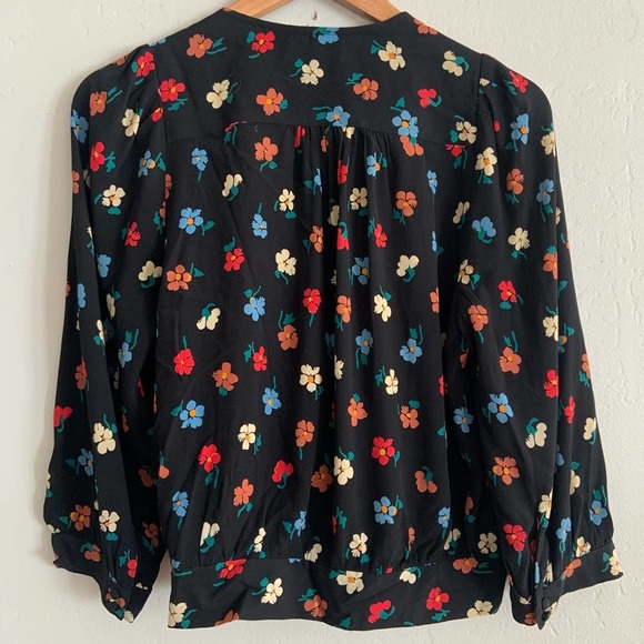 Madewell Wrap Top in Pressed Flowers Small - Picture 3 of 8